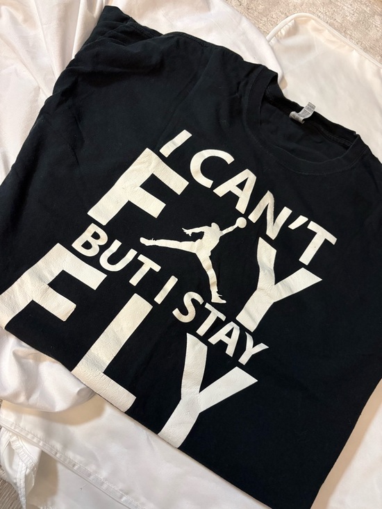 Other - I Can't Fly But I Stay Fly Graphic Tee - Black & White